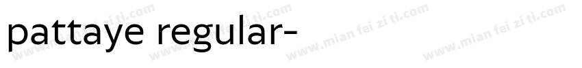 pattaye regular字体转换
